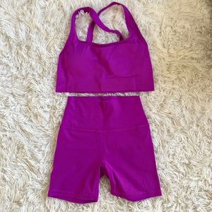 Transcend Set - Ribbed Criss Cross Bra & 5 inch Shorts